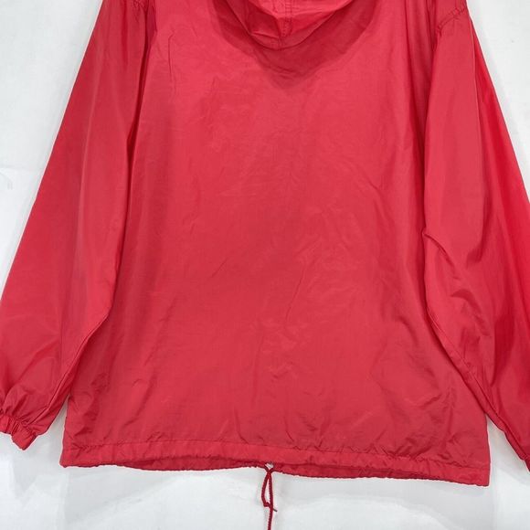 Casual Gear Rain Hooded Mens Large Red Long Sleeve Full Zip Jacket - Picture 10 of 14